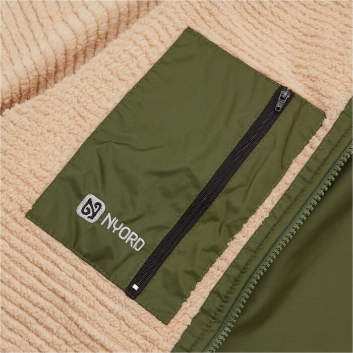 2024 Nyord Primaloft Outdoor Detachable Sleeve Changing Robe - Khaki / Ecru